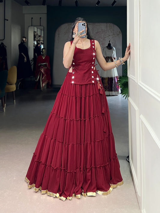 Navratri Collection Red Lehenga Choli W1209