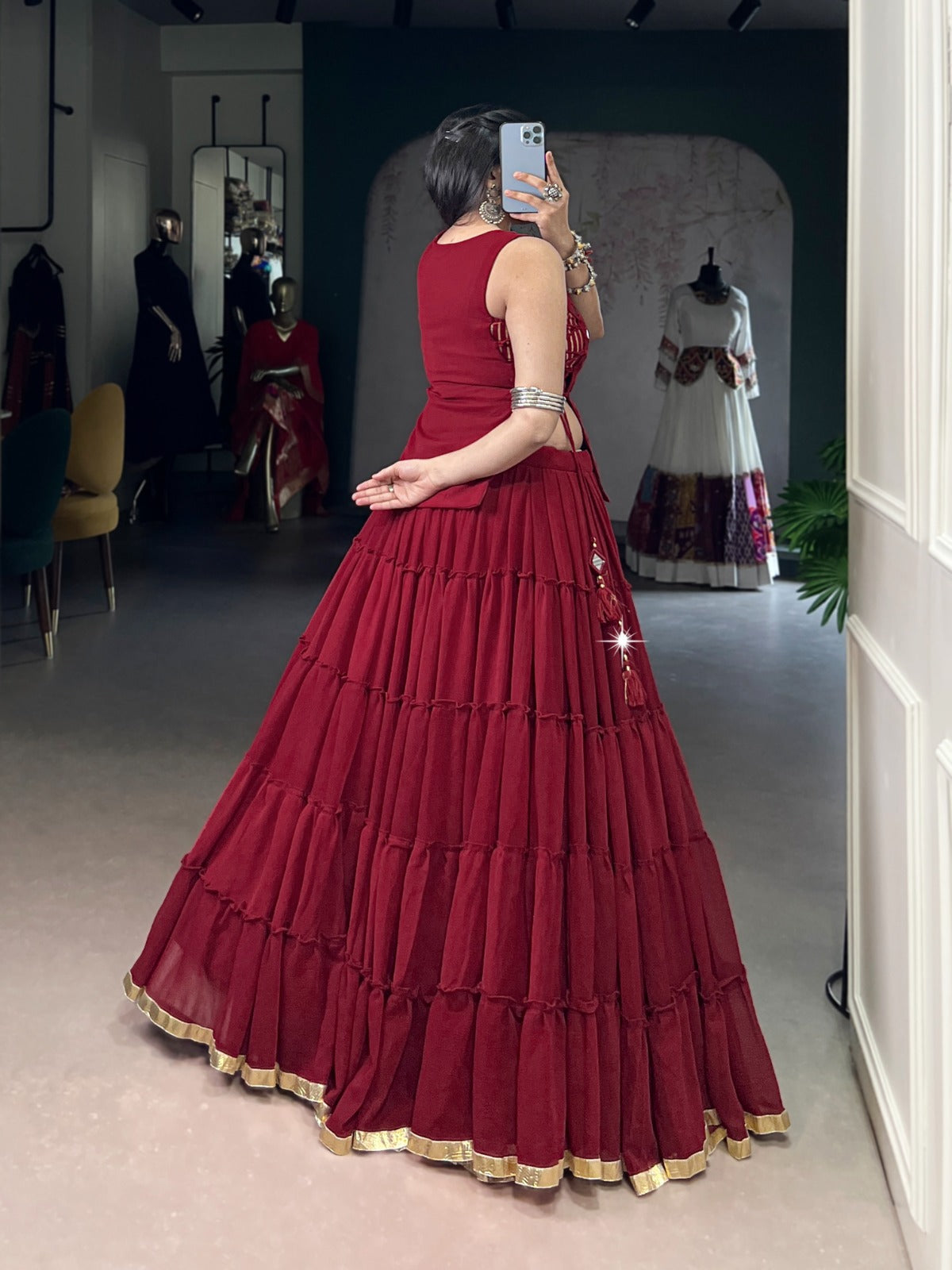 Navratri Collection Red Lehenga Choli W1209