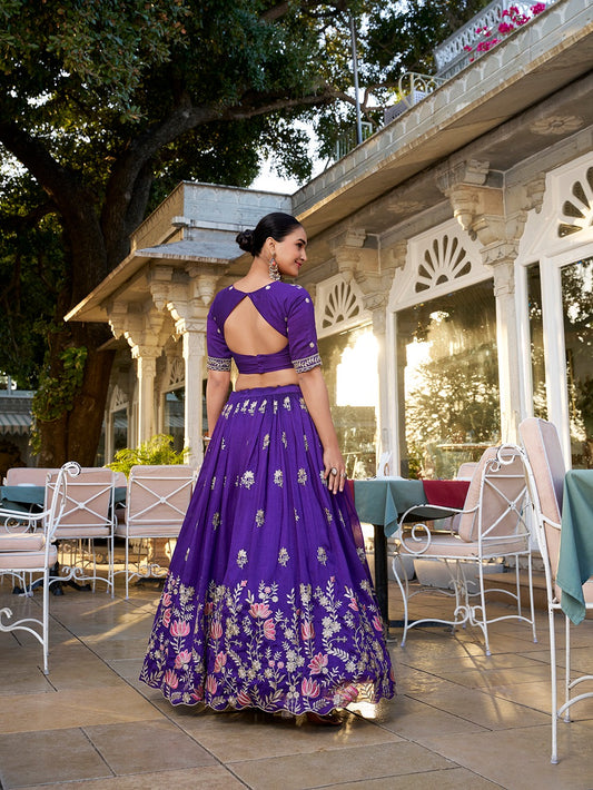 Wedding Collection Purple Lehenga Choli W1209
