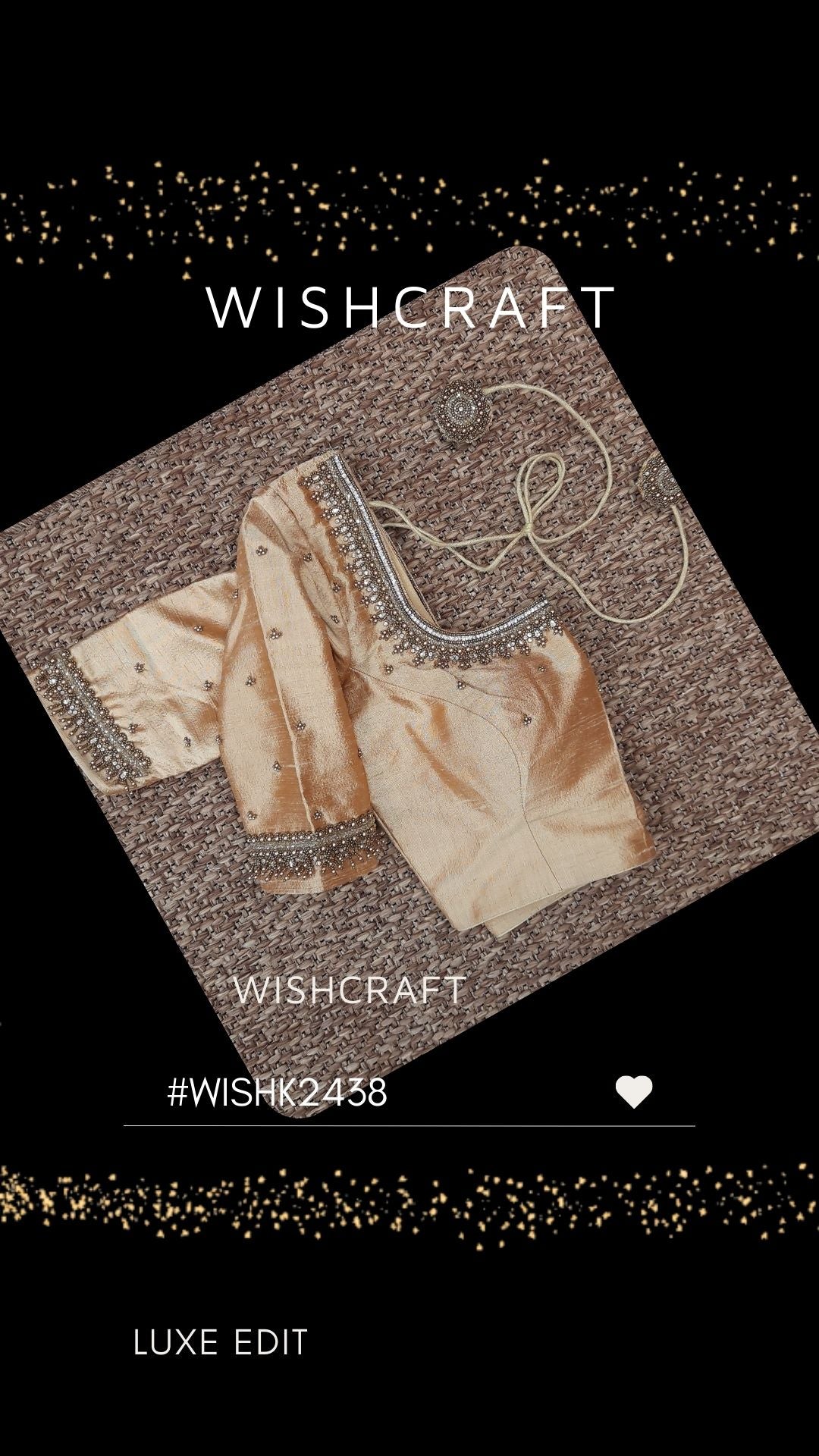 Golden Blouse with maggam work