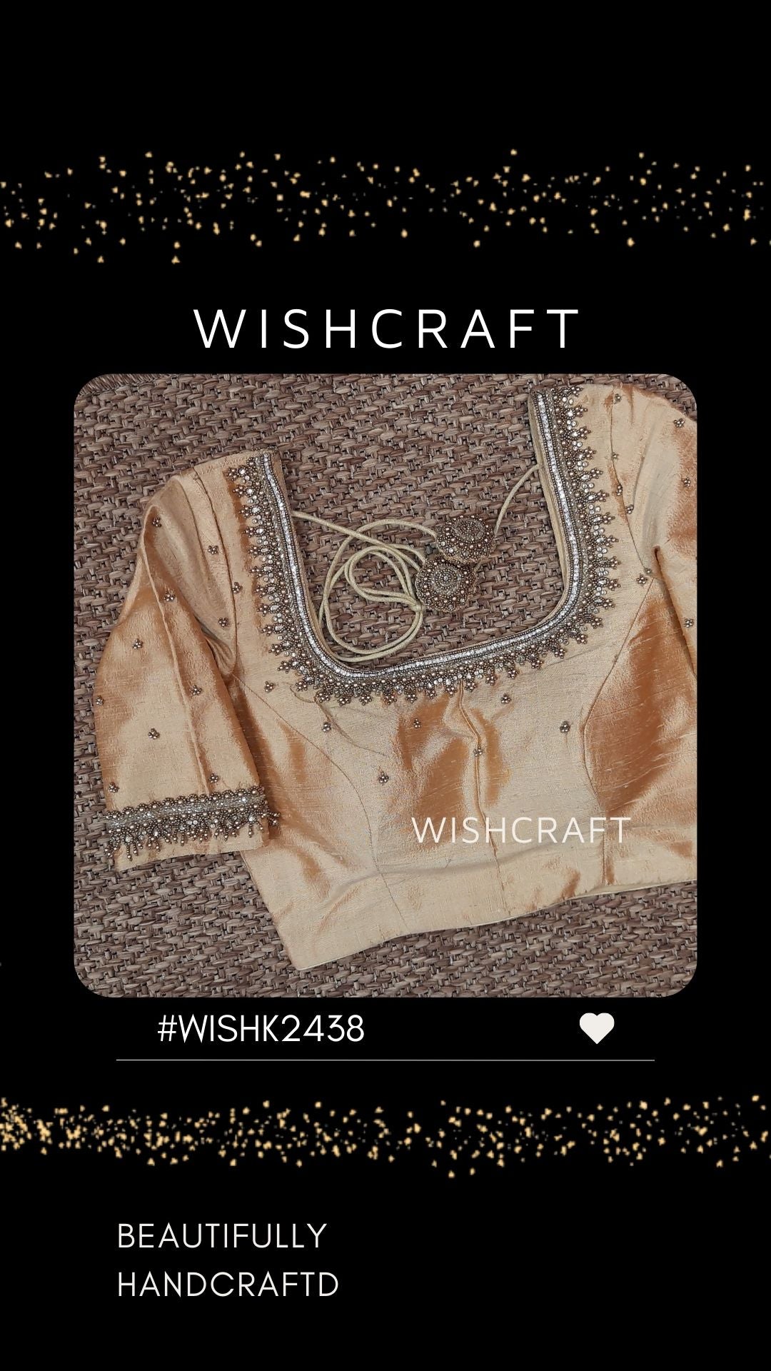 Golden blouse with handwork 