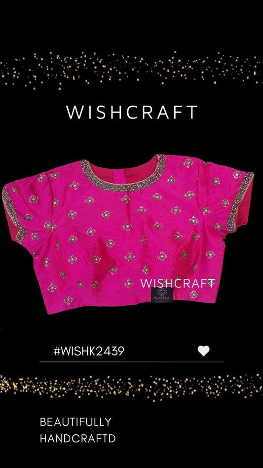 Radhika High-Neck Blouse with Simple Handwork