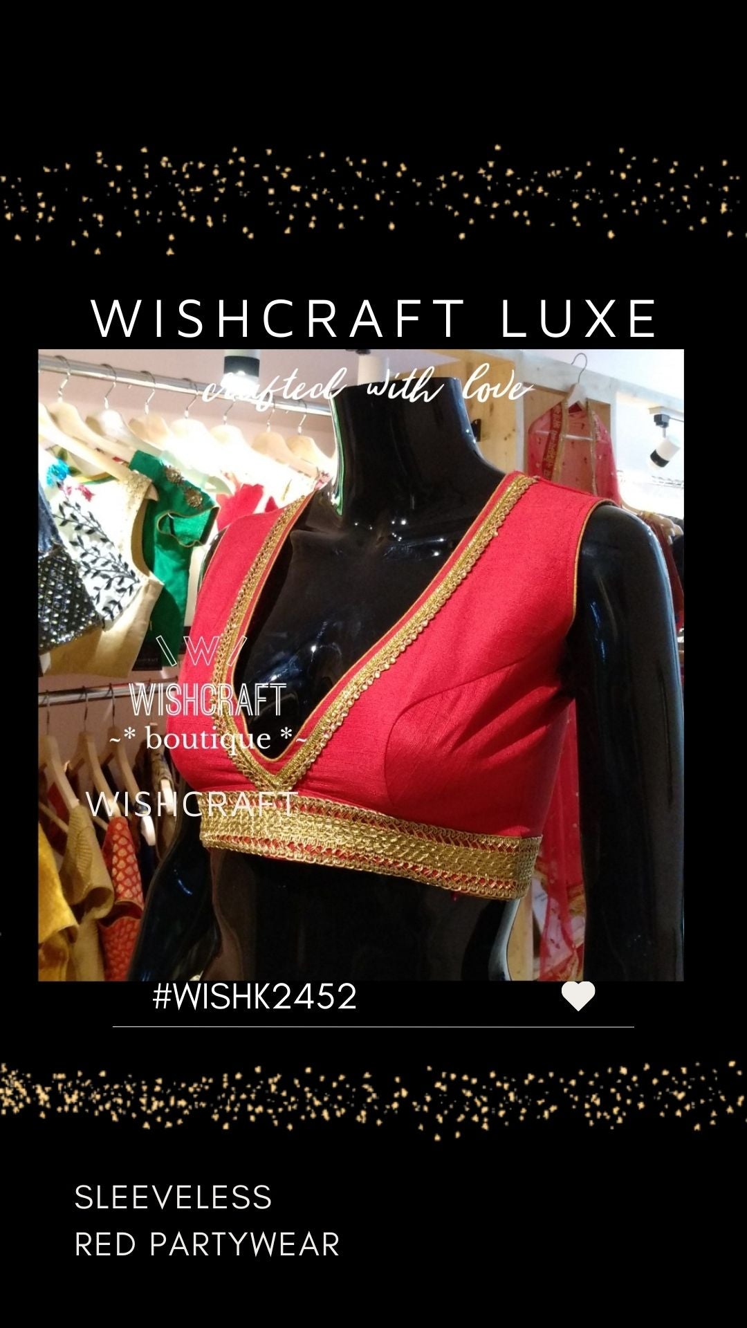 red partywear blouse